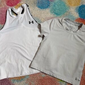 Under Armour Kids athletic Tank and Tee lot of 2
